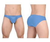 Blue men’s briefs ergo wear ew1731 feel gr8 cotton bikini in light blue with smooth fabric and subtle waistband branding