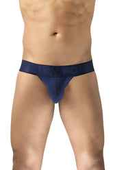 Navy blue ErgoWear EW1739 MAX BOLD bikini briefs with smooth stretch fabric and subtle waistband logo detailing