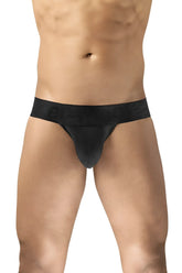 Black ergonomic max bold g-string briefs with snug fit and smooth fabric waistband by ergowear ew1746