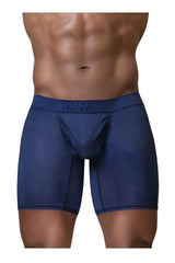 Dark blue ergowear ew1753 feel se men’s boxer briefs with subtle pattern and branded waistband