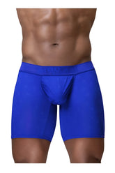 ErgoWear ew1757 feel se boxer briefs in royal blue with subtle dot pattern and elastic waistband for comfort