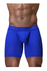 ErgoWear ew1757 feel se boxer briefs in royal blue with subtle dot pattern and elastic waistband for comfort