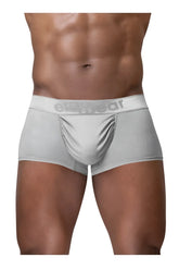 Light gray evergear men’s briefs with smooth form-fitting fabric and subtle branding on the waistband in silver