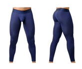 Navy blue ergo wear ew1782 max bold men’s compression tights with matching elastic waistband and subtle branding