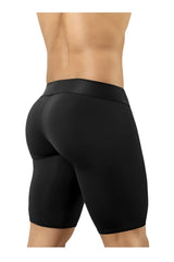 Ergowear ew1783 max bold black athletic shorts with smooth form-fitting fabric and wide elastic waistband front view