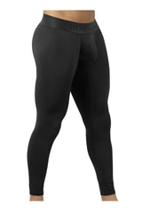 Black ergoWear ew1784 max bold athletic compression tights with form-fitting fit and branded elastic waistband