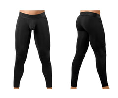 Black ErgoWear EW1784 MAX BOLD compression tights with smooth stretchy fabric and subtle waistband logo