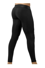 ErgoWear ew1784 max bold black athletic pants with smooth stretchy fabric and a wider waistband