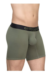 Ergowear ew1788 max flow olive green ergonomic boxer briefs with black waistband and ergojeans logo