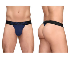Navy blue ergonomic briefs with black ergo deal waistband designed for comfort by ergowear ew1789 max flow g-string