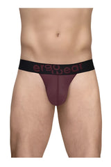 Ergowear ew1794 max flow bikini brief in burgundy with black waistband and maroon ergo wear logo suitable for comfort