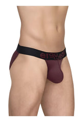 Maroon ergowear ew1794 max flow bikini briefs with black waistband and maroon ergo logo for ergonomic comfort