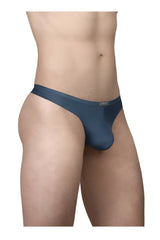 ErgoWear EW1797 X4D SE thong in sea blue made of smooth stretchy fabric with subtle sheen shown from the back