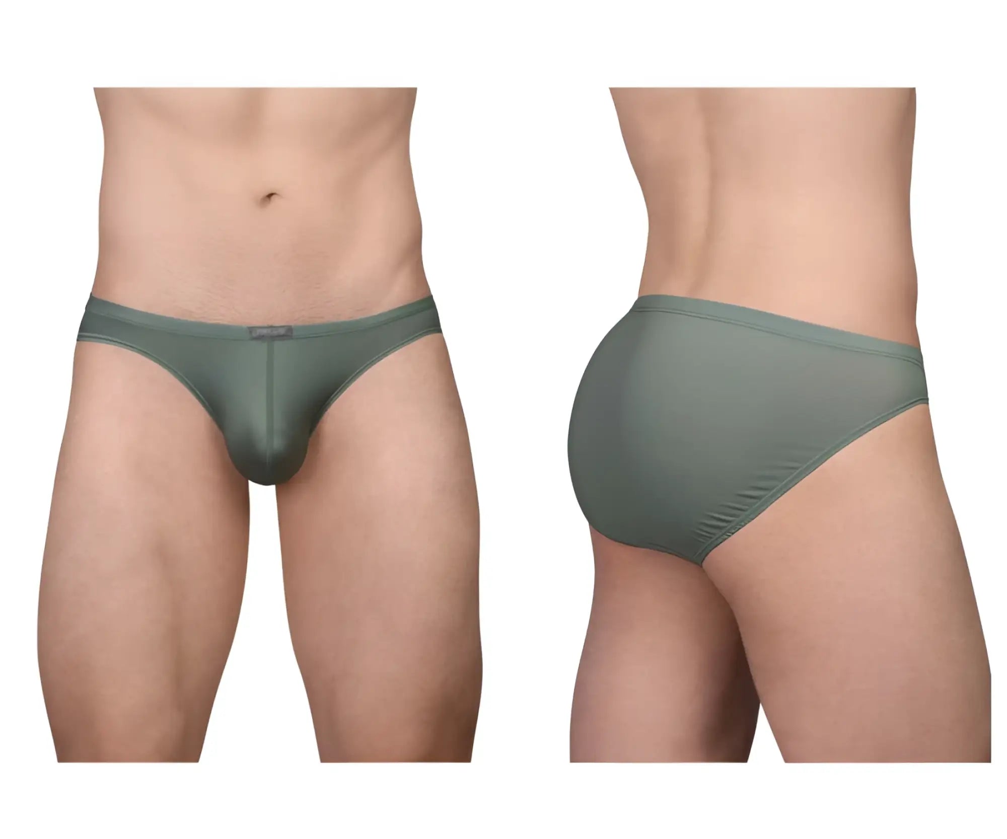 Olive green seamless briefs ergoWear EW1802 x4D SE bikini offer comfort and stretch for everyday wear