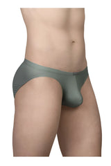 Ergowear ew1802 x4d se bikini olive green men’s brief with smooth form-fitting fabric and subtle waistband seam detail