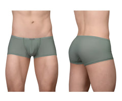 Mens ergo wear ew1803 x4d se trunks in olive green with smooth stretchy fabric and subtle waistband brand tag
