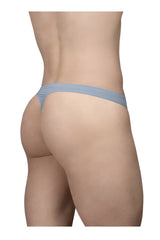 Light blue ErgoWear EW1805 X4D SE thong made of smooth stretchy fabric with narrow waistband front view