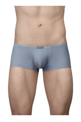 A sleek light blue ergo wear ew1807 x4d se men’s brief with smooth form fitting design and subtle texture