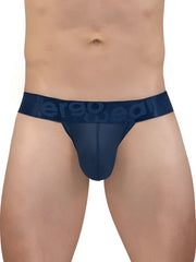 Navy blue sheer mesh briefs with wide elastic waistband and aerogear logo from Ergowear ew1813 max bold se bikini