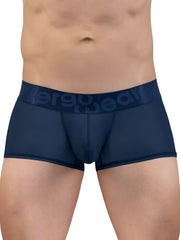 Navy blue ergonomic briefs with subtle textured waistband featuring ergo wear logo in ergo wear ew1814 max bold se trunks