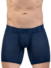 Navy blue ErgoWear ew1815 max bold se boxer briefs with subtle elastic waistband and matching aerogear logo