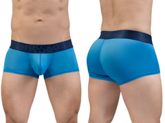 Blue mesh briefs with dark blue ergodeal elastic waistband in river blue from ergowear ew1822 max bold se trunks collection