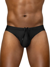 Black mens swim trunks ergoWear EW1831 X4D SW with drawstring waistband contoured design color black