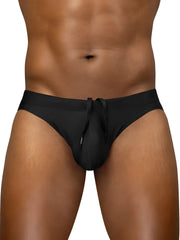 Black mens swim trunks ergoWear EW1831 X4D SW with drawstring waistband contoured design color black