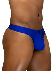 Bright blue ergoWear ew1834 x4d sw swim thongs with snug fit and adjustable drawstring waistband in skydiver color
