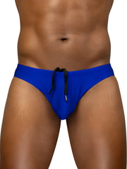 Vibrant royal blue ergoWear ew1834 x4d skydiver swim thongs with black drawstring ties for swimwear use