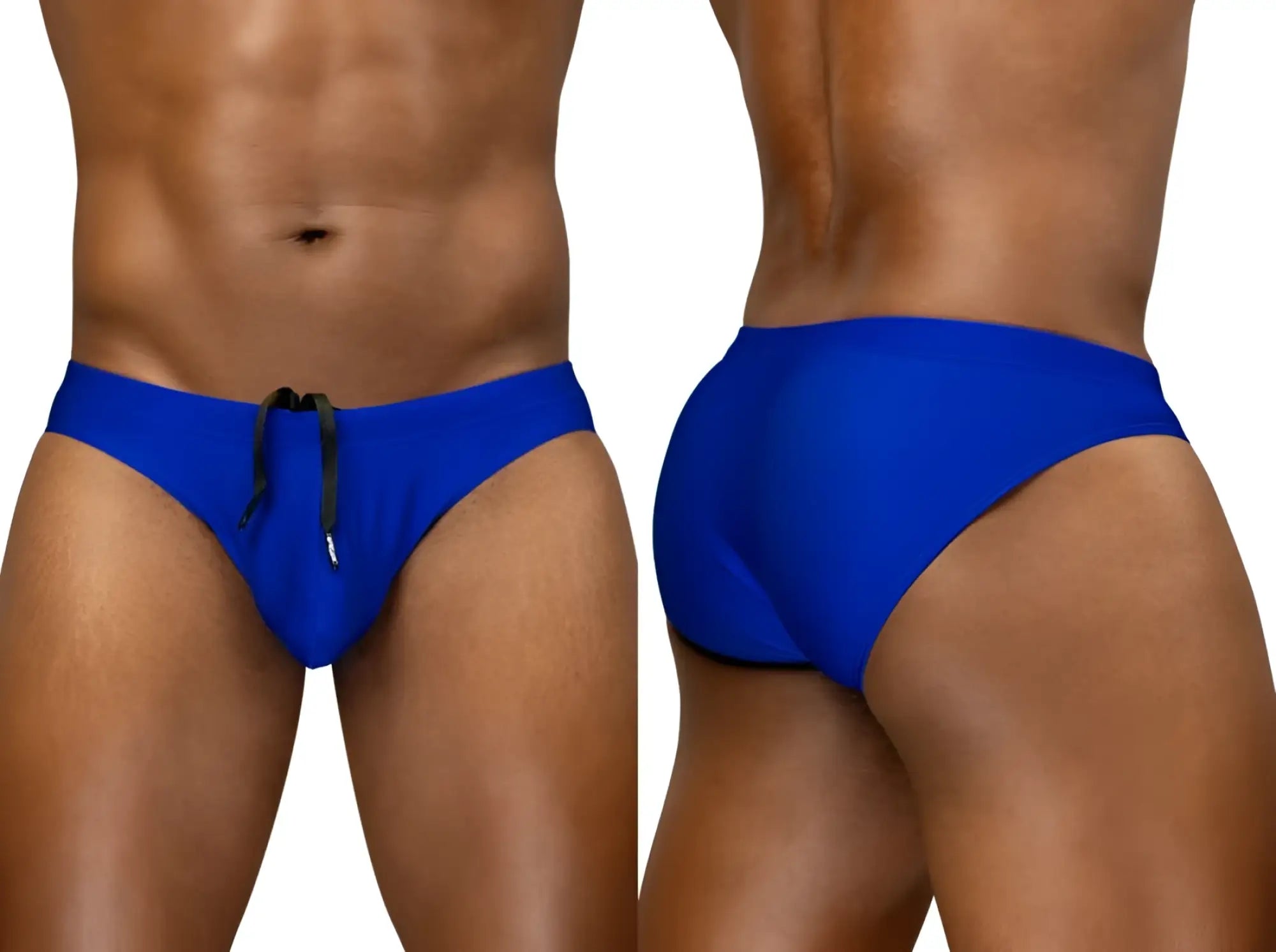 Bright blue ergoWear ew1835 x4d skydiver swim bikini with black drawstring waist for swimming and beachwear