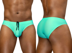 Ergowear ew1837 x4d aqua swim bikini in turquoise with black drawstring designed for comfortable swimwear use
