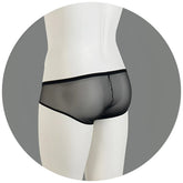 Black sheer mesh briefs with a sleek form fitting design from Eros Veneziani blue flock lace push up bikini size L XL