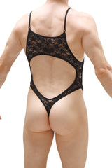 Bodythong Campsat Dentelle Noir