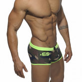 Maillot de bain short ES Collection Europe Camouflage/Lime 1555 Taille M