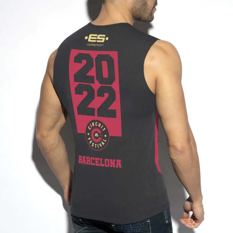ES Collection Circuit Festival 2022 Tanktop T-Shirt Anthrazit TS298 Größe L ES Collection Circuit Festival 2022 Tanktop T-Shirt Anthrazit TS298 Größe L