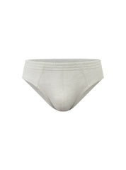 Essential cotton brief in light gray heathered cotton with a smooth seamless design for comfortable everyday wear