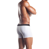White boxer briefs with black elastic waistband excite premier classic cotton blend underwear size l