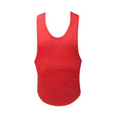 Red fizx tank top sleeveless with rounded neckline and smooth solid fabric perfect for casual wear