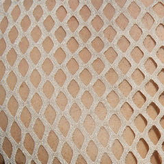 Flamboyant tank top featuring delicate shimmering silver mesh fabric with a diamond-shaped pattern