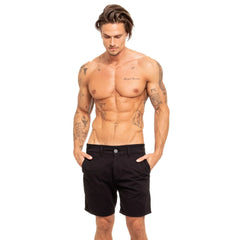 Black chino shorts frogg chino short with classic five-pocket design and button closure made from durable fabric