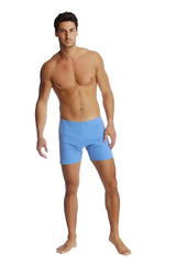 Light blue fusion yoga shorts ice with simple clean design made for comfort and flexibility during exercise