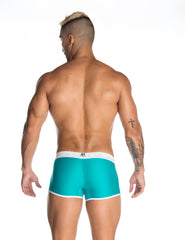 Teal and white gigo custok blue short boxer underwear size l with minimalist design ideal for athletic use