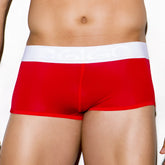 Red briefs gigo energy red short boxer underwear with white elastic waistband and embossed brand name size m