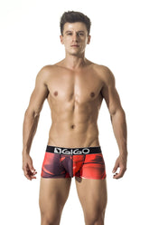 Gigo FAST short boxer underwear G02003 size L in red and black patterned fabric with sleek modern design
