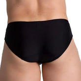 Black gigo flashing swim briefs with smooth form-fitting design ideal for swimming and water sports