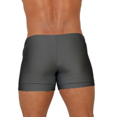 Gigo Glow gray short mens dark gray ribbed textured tailored fit shorts for a stylish casual look
