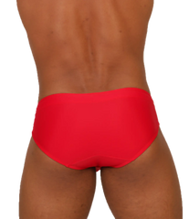 Gigo nice red swimbrief bright red form-fitting swim trunks designed for swimming and beachwear