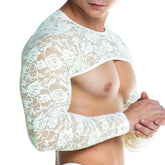 White floral lace arm cover accessory for gigo redemotion beige harness highlighting delicate detailing