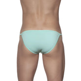 Light blue seamless swim trunks with minimalist design from groovin string bikini mint green collection st0114